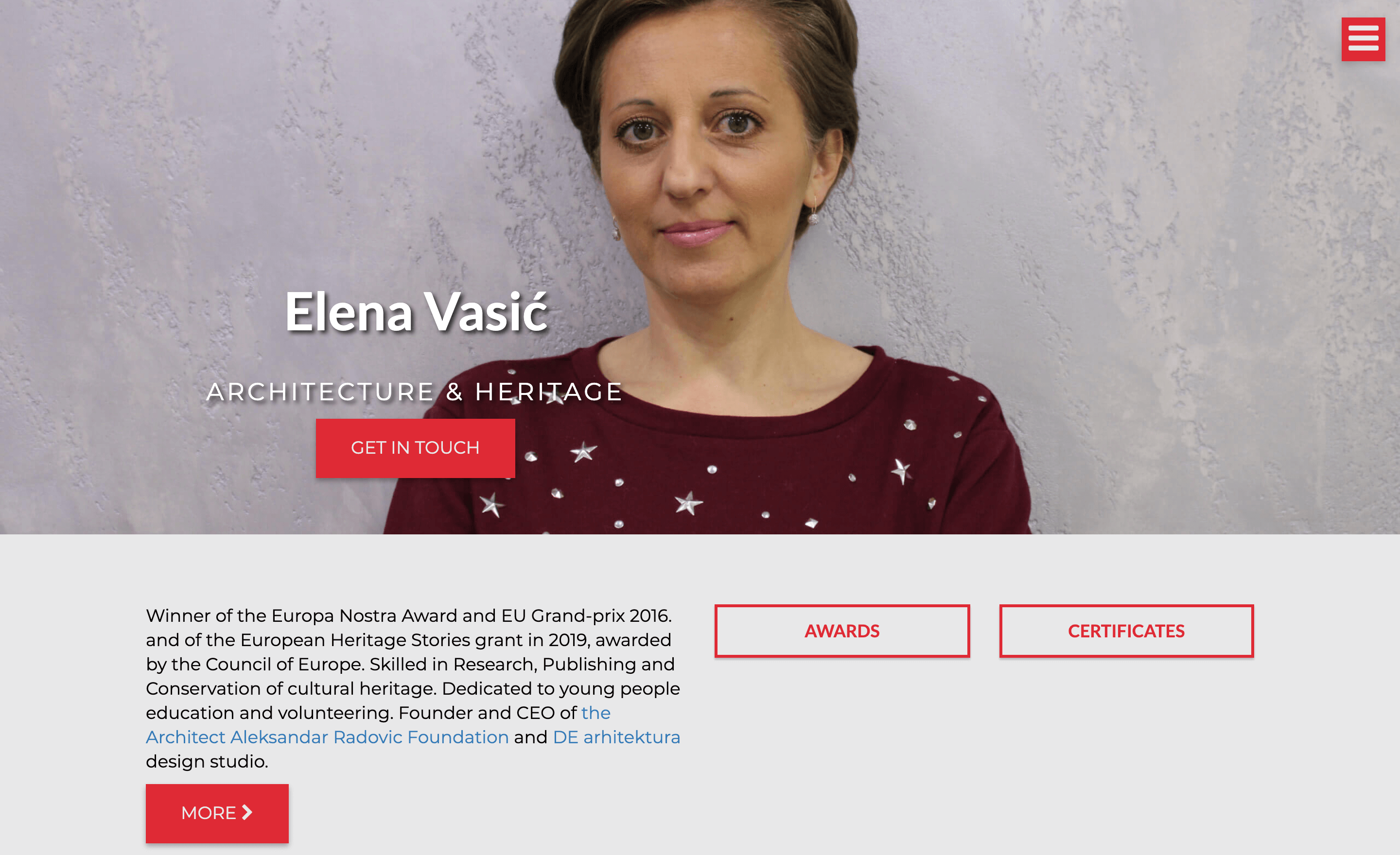 www.elenavasic.com screen